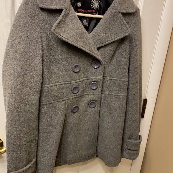 Junior’s Gray Pea Coat - Picture 9 of 12